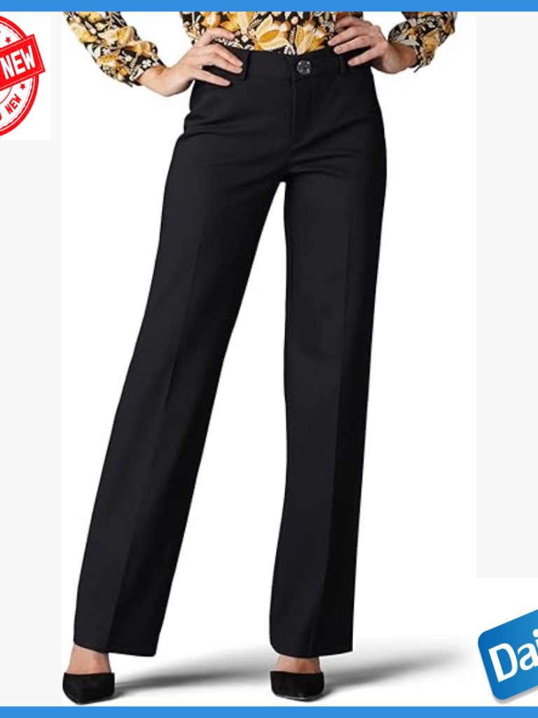 Bootcut Dress Pants High Waist Pockets Comfort Professional Office Wear